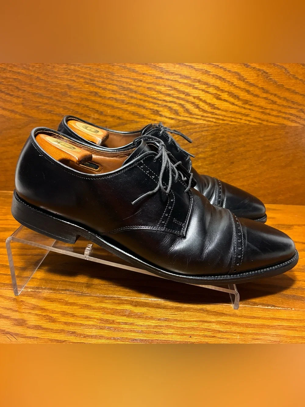 Allen Edmonds Clifton USA Made Cap Toe Derby Oxford Shoes Black Leather Men’s 11